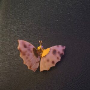 Purple and Yellow Butterfly Brooch